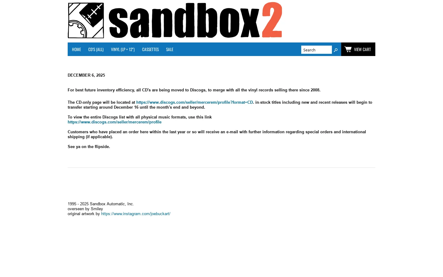 sandbox2.com Homepage screenshot