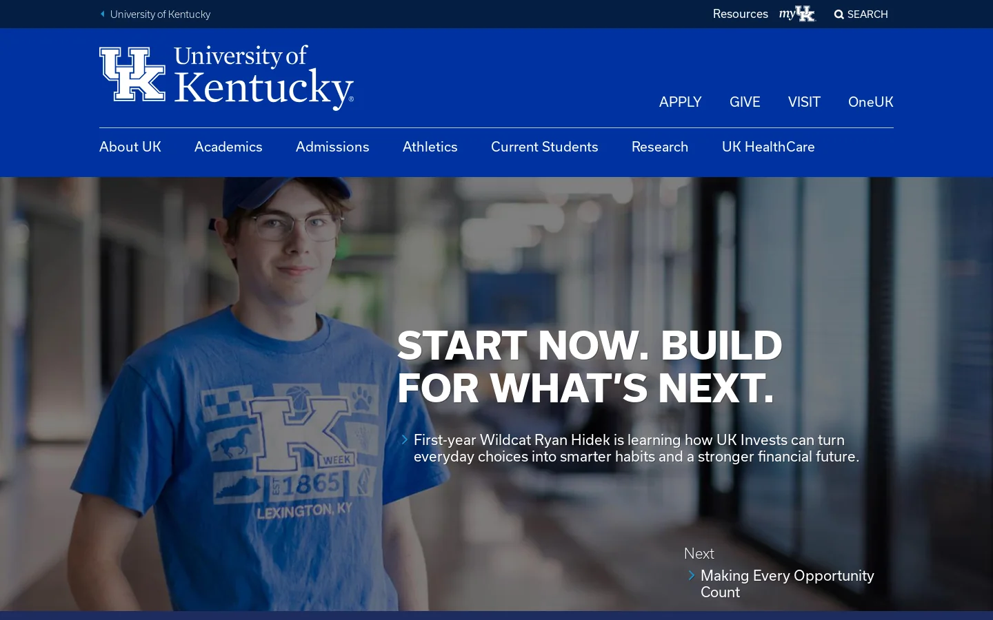 Home | University of Kentucky Homepage screenshot