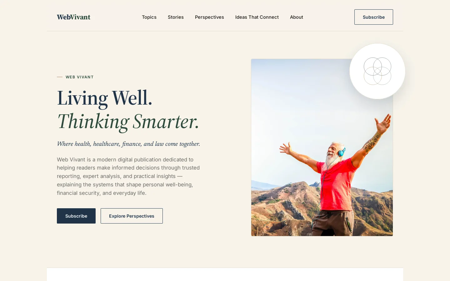 Web Vivant Homepage screenshot