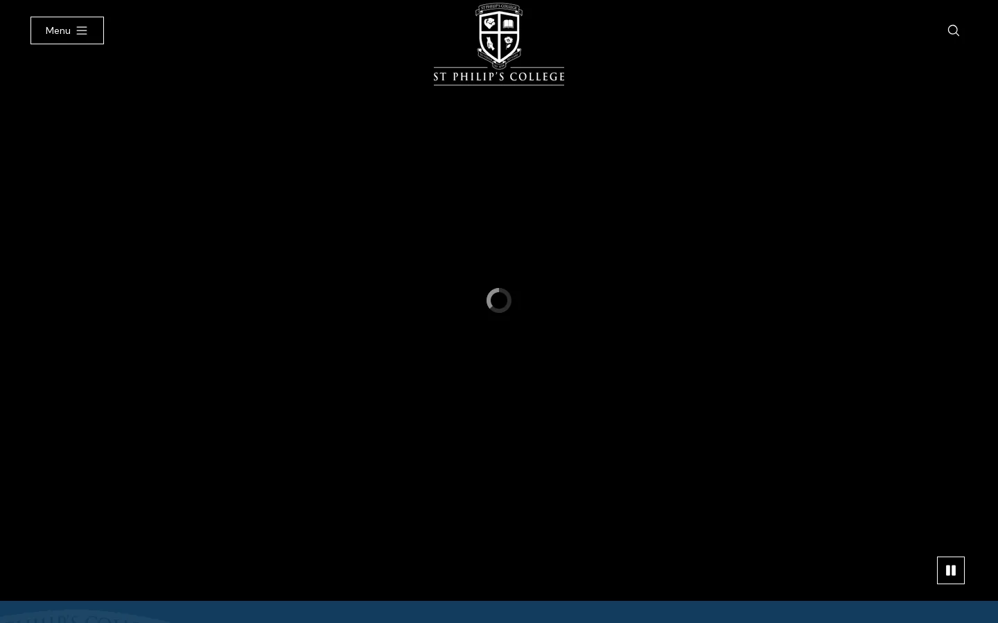 St Philip's College Homepage screenshot