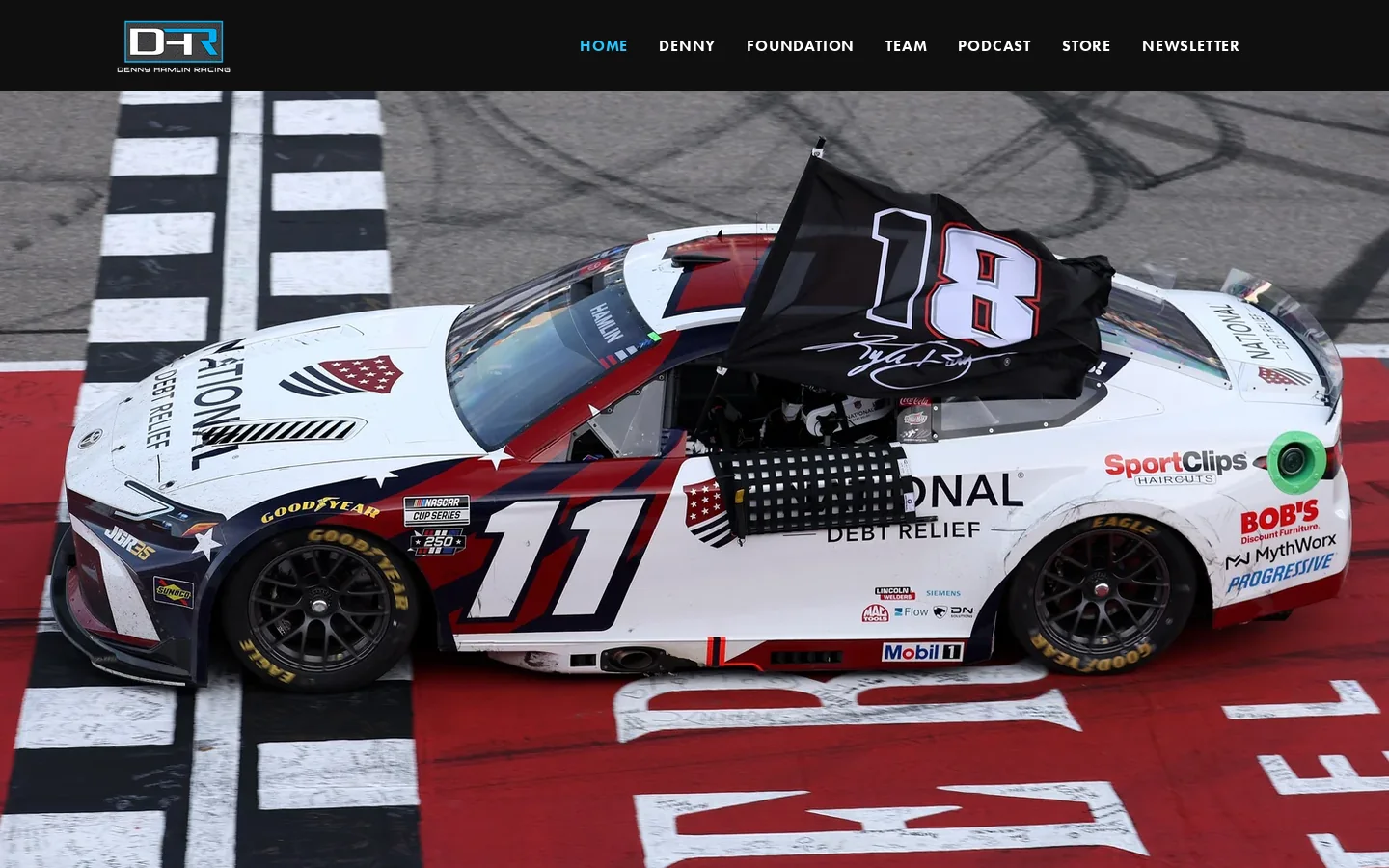 Denny Hamlin Homepage screenshot