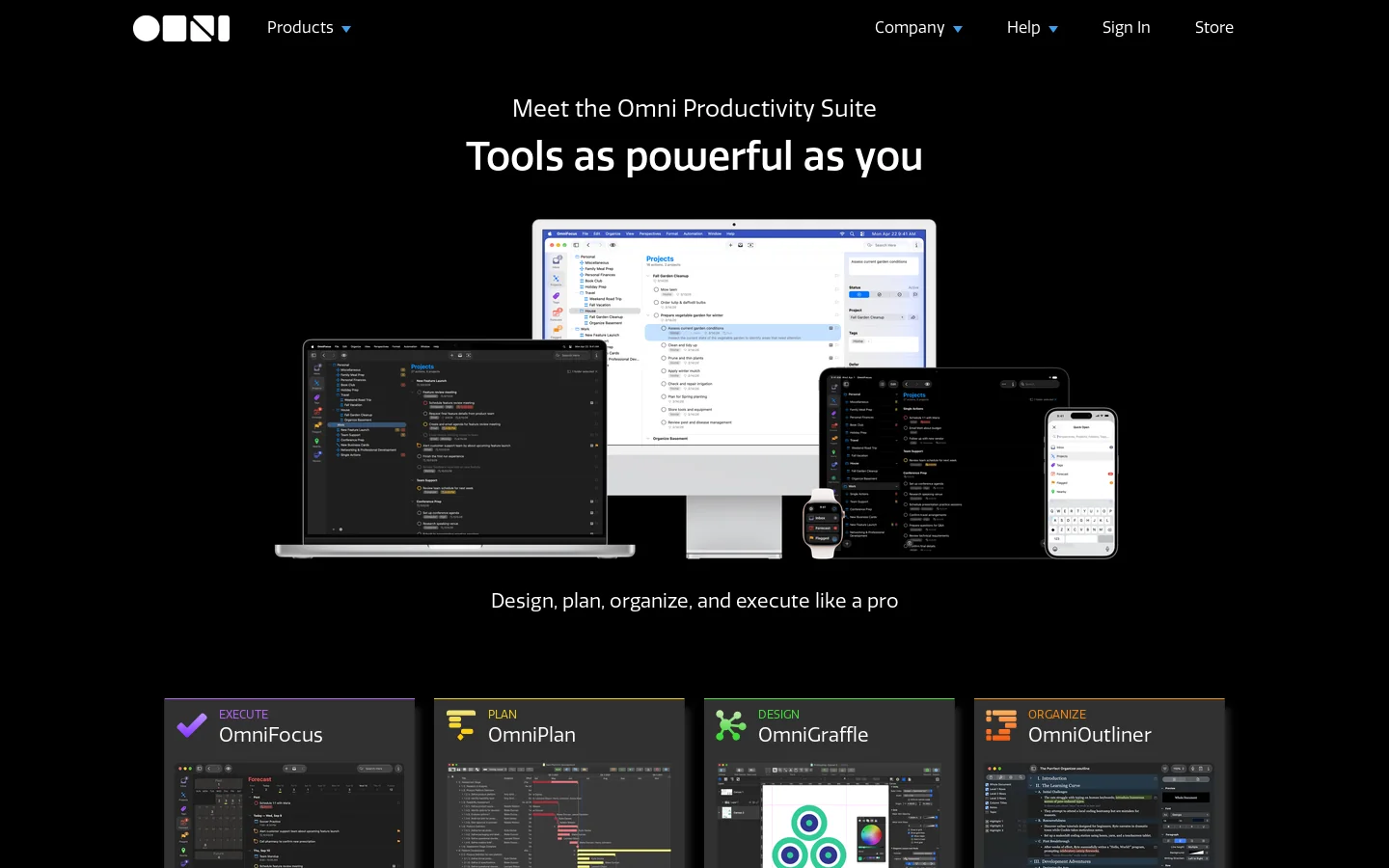 The Omni Group Homepage screenshot