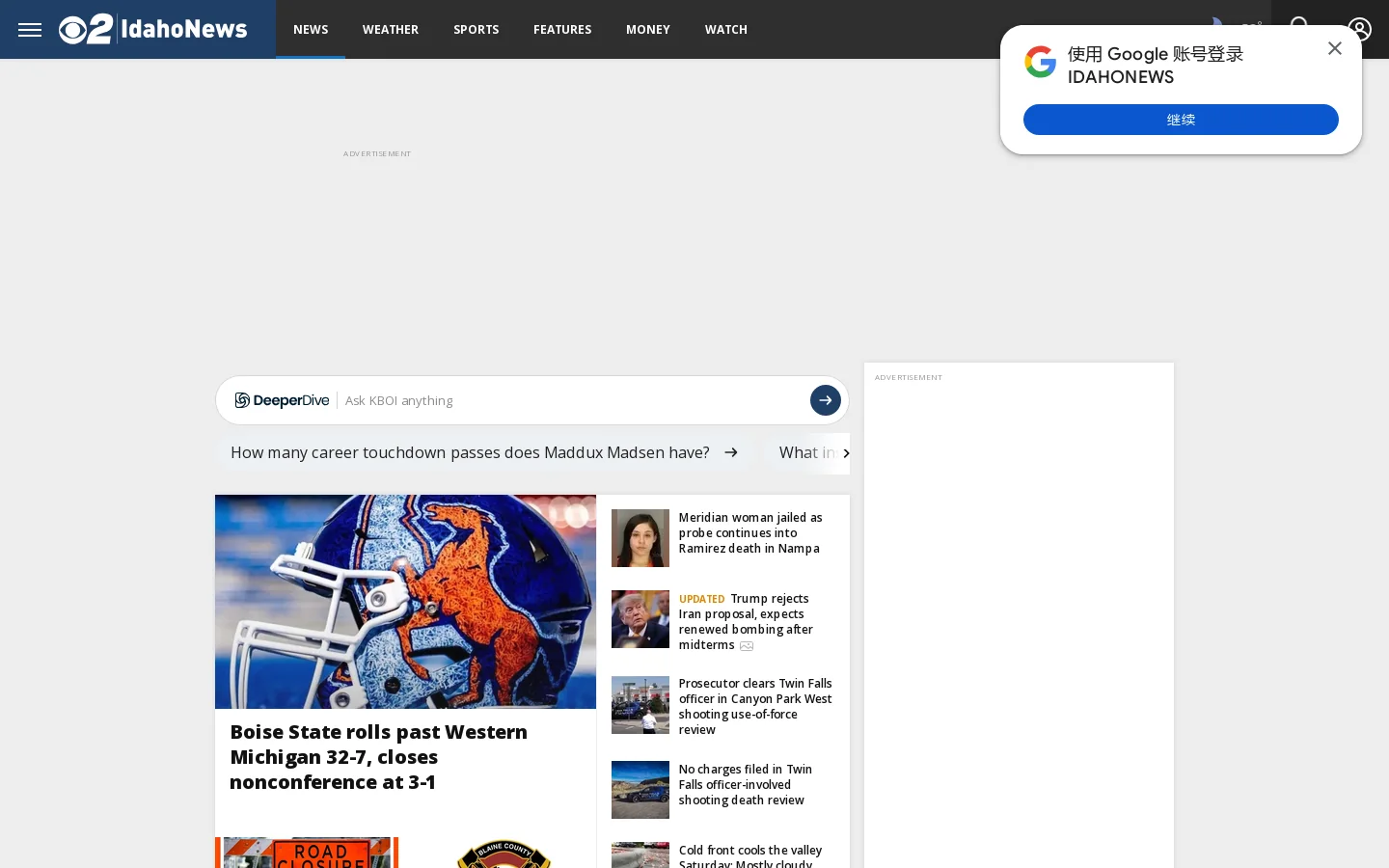 Boise News, Weather, Sports, Breaking News Homepage screenshot