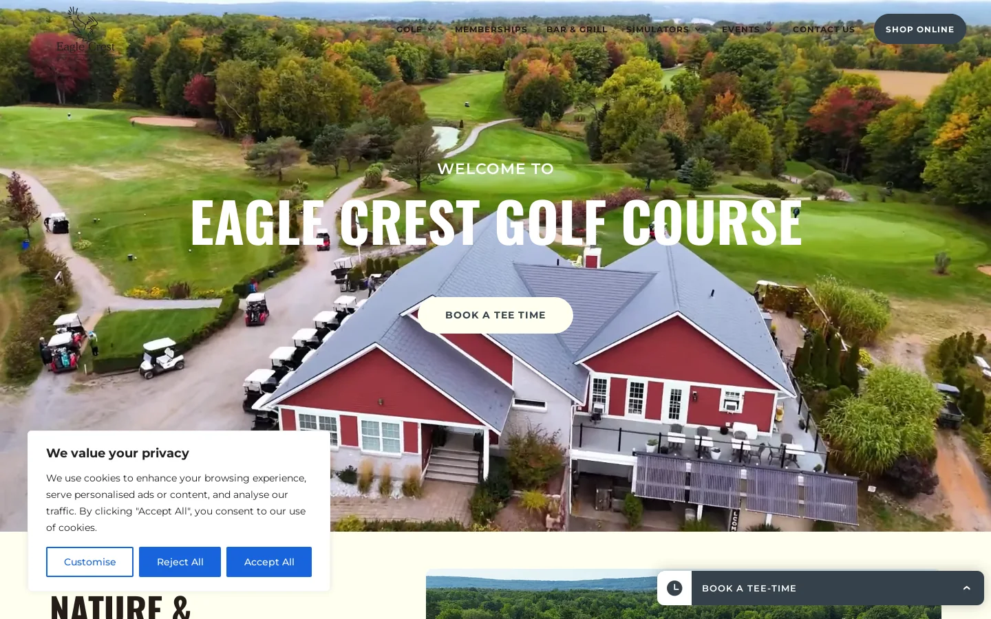 Eagle Crest Golf Course Homepage screenshot