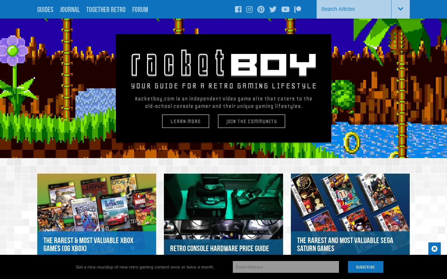 RetroGaming with Racketboy – Keeping Your Classic Gaming Lifestyle Up To Date Homepage screenshot