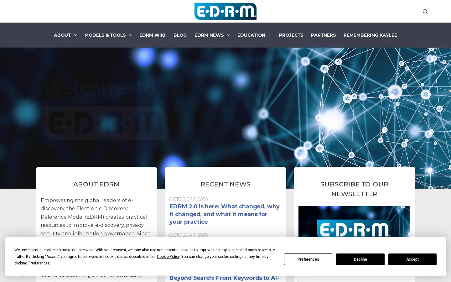 EDRM Homepage screenshot