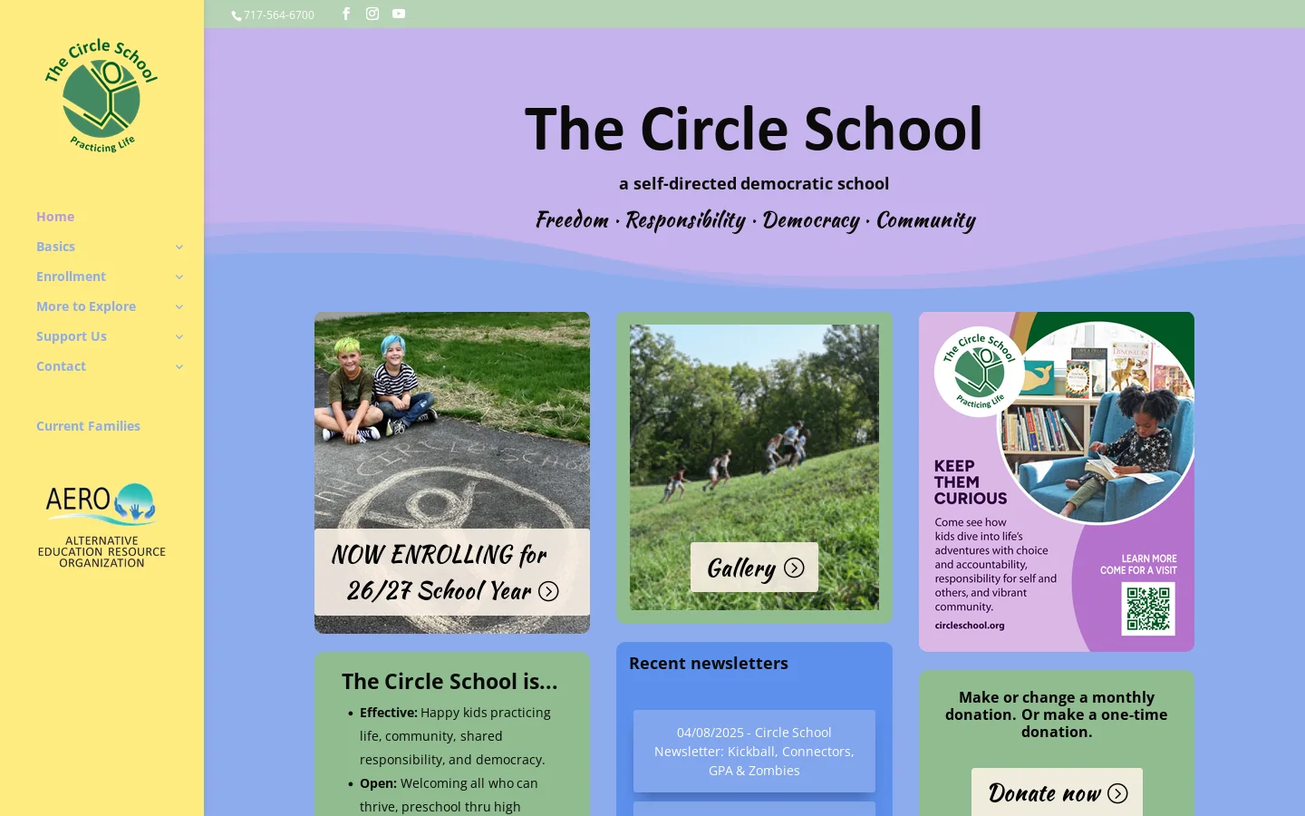 Self-directed Integral education in Harrisburg, PA Homepage screenshot