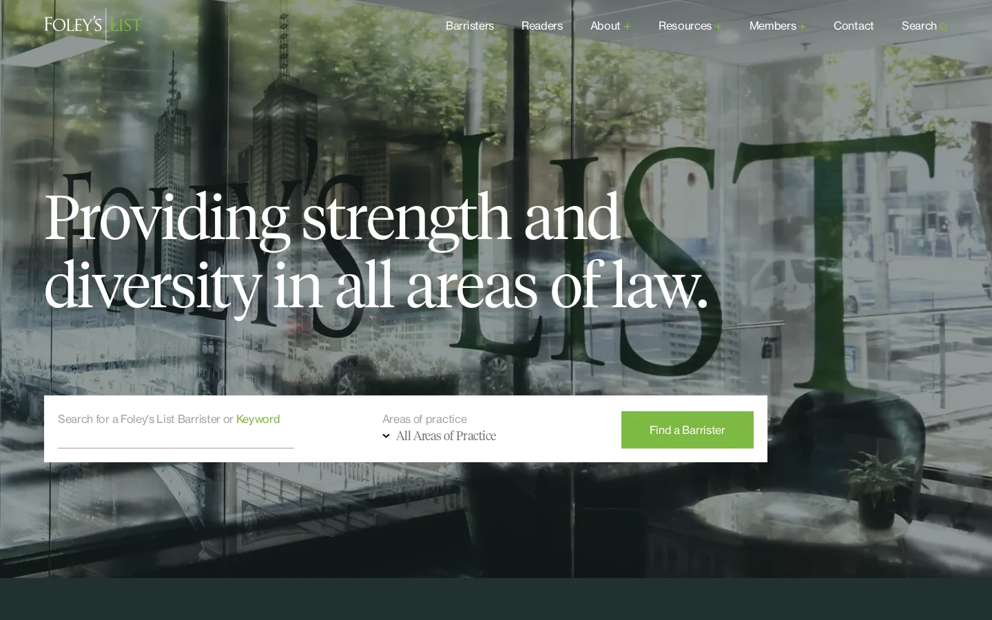 Foley's List Homepage screenshot