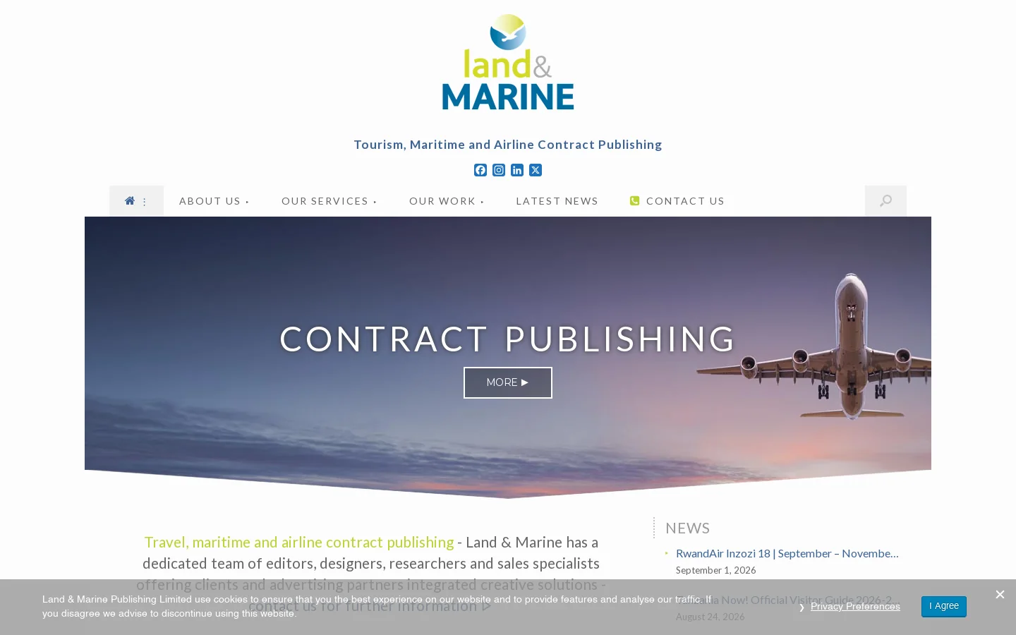 Land & Marine Homepage screenshot