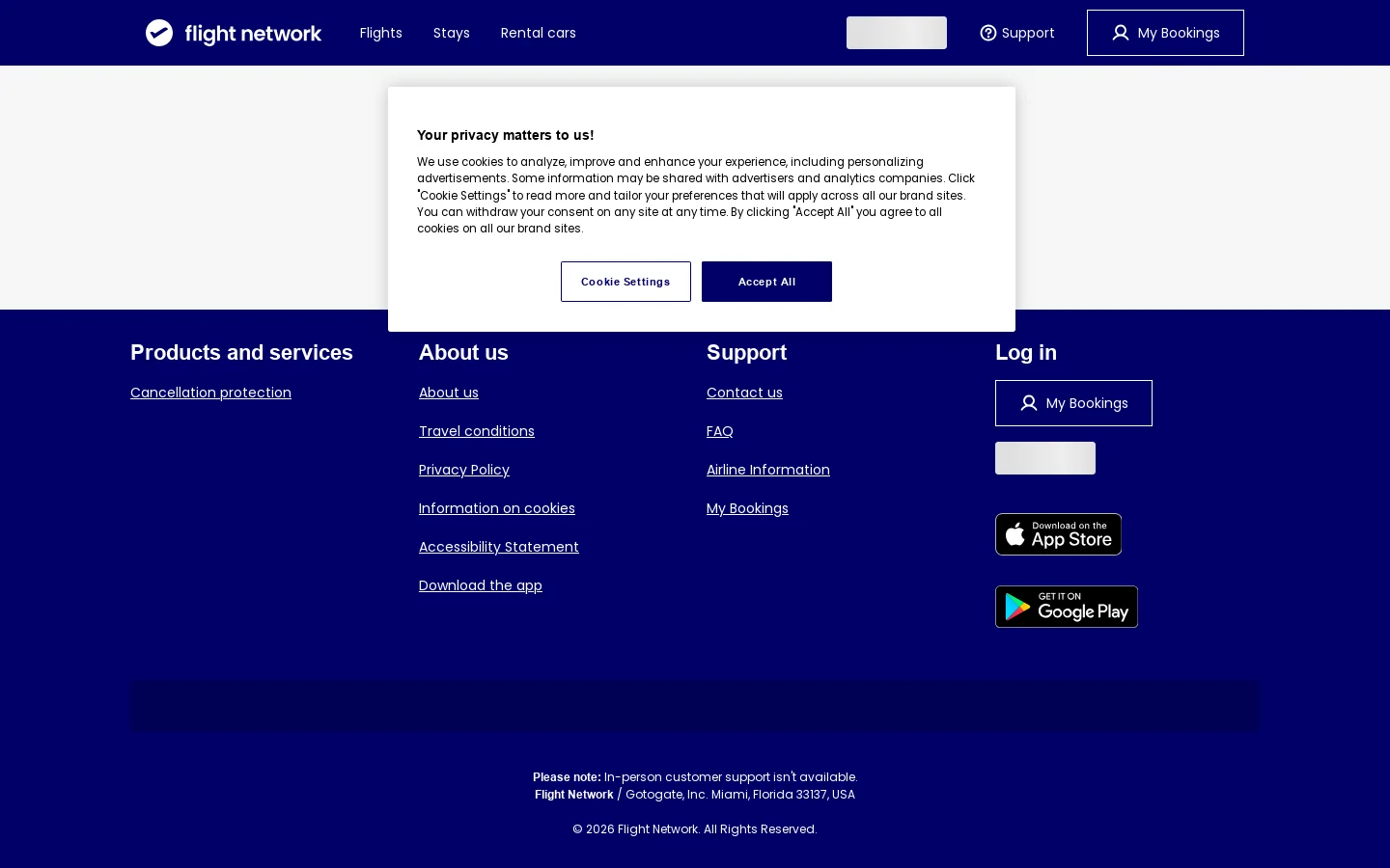 Flight Network Home: Great Flights to Travel with Ease Homepage screenshot