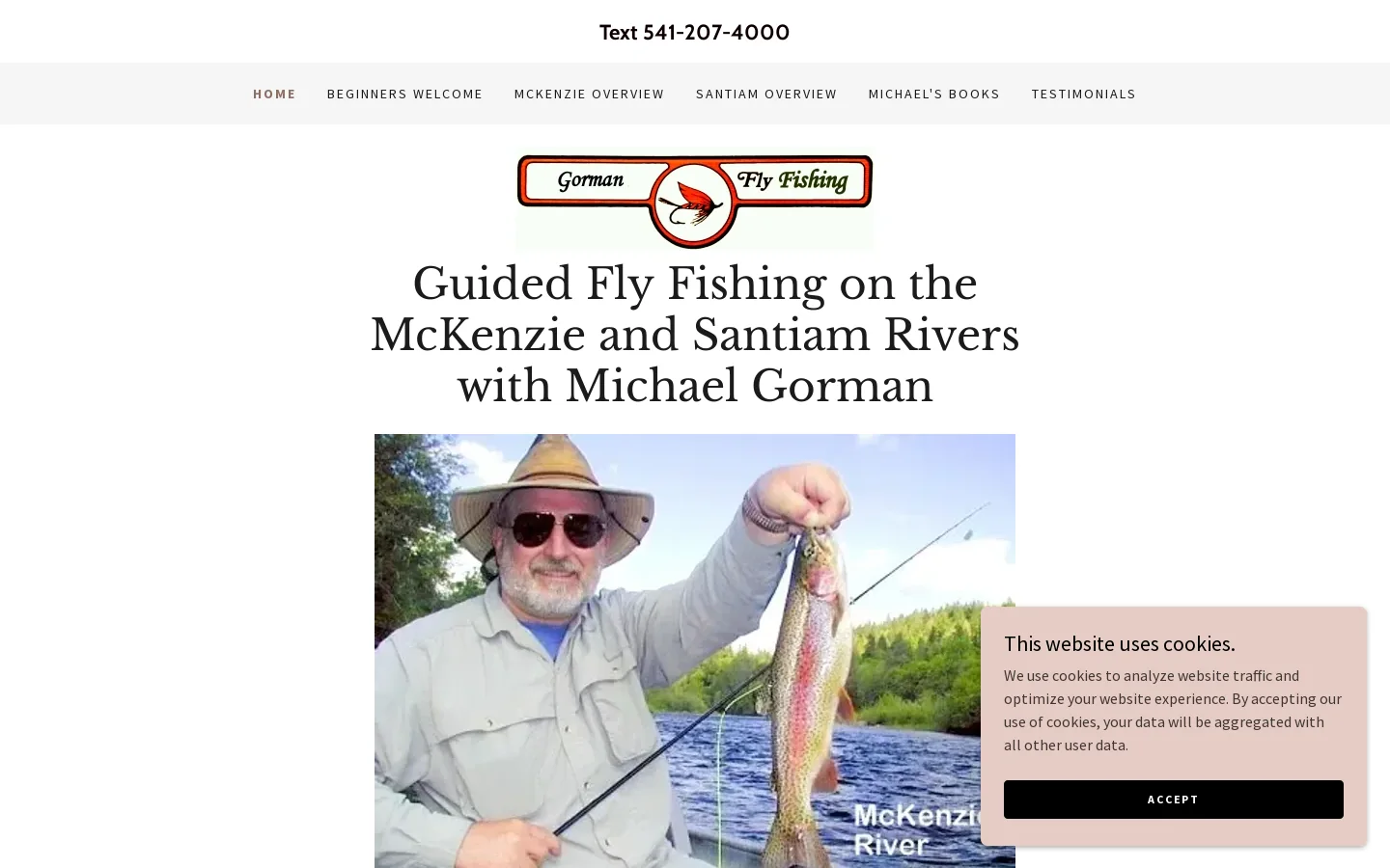 Gorman Fly Fishing McKenzie and Santiam River specialist Homepage screenshot