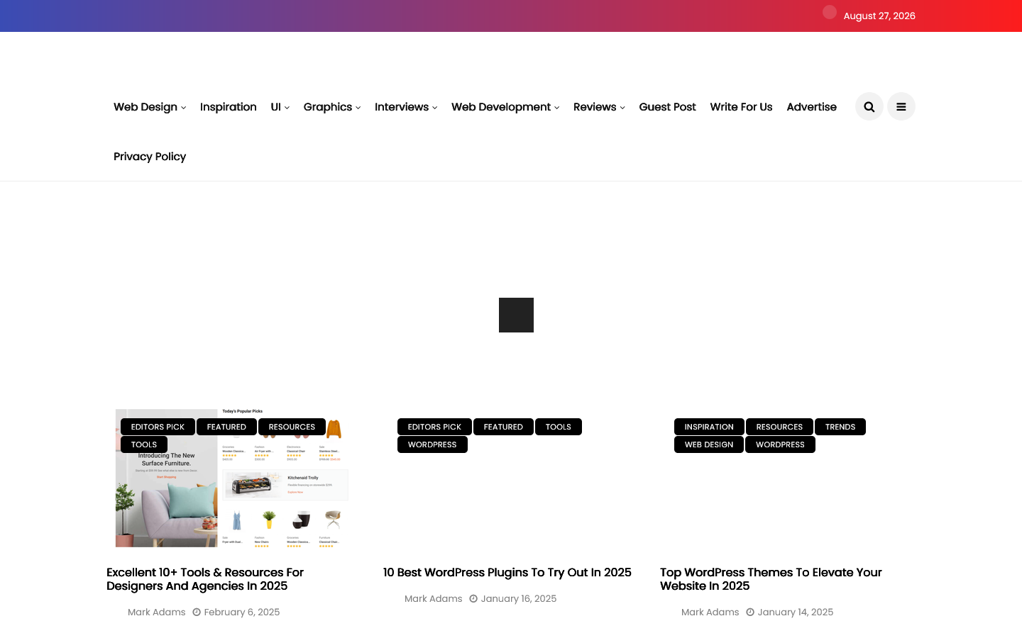 Web Design Ledger Homepage screenshot