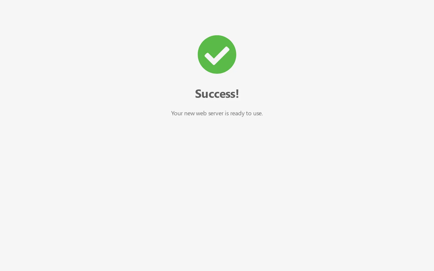 Success! Homepage screenshot