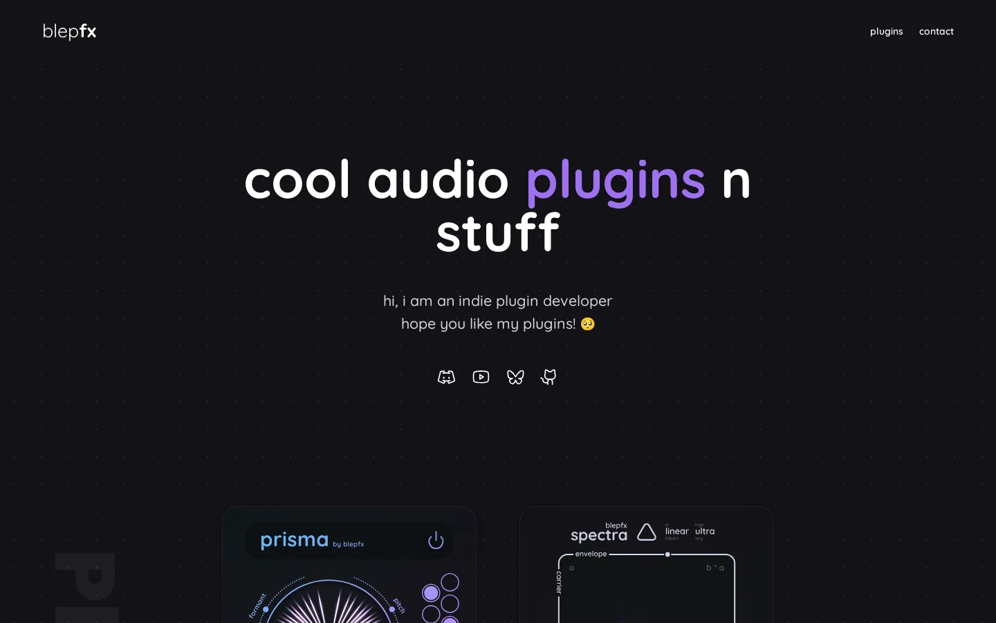 blepfx audio plugins Homepage screenshot