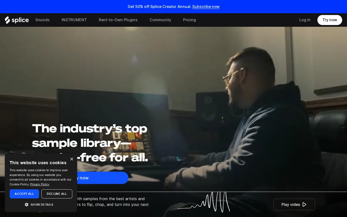 Splice Homepage screenshot