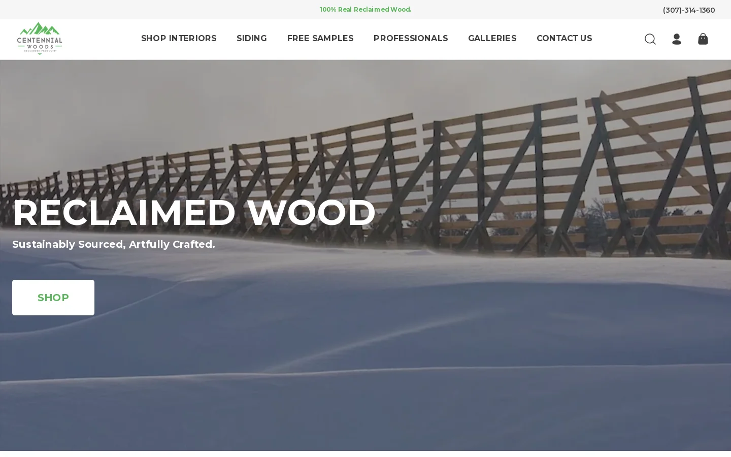 Centennial Woods Homepage screenshot