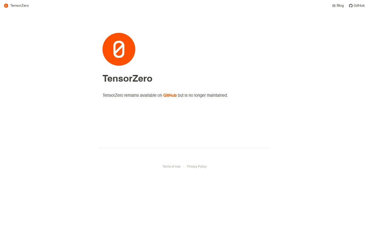 TensorZero Homepage screenshot