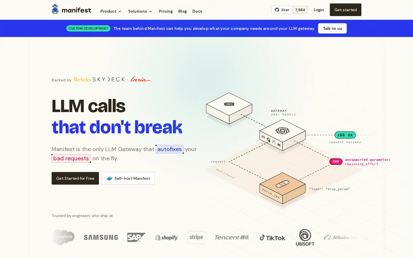 Manifest Homepage screenshot