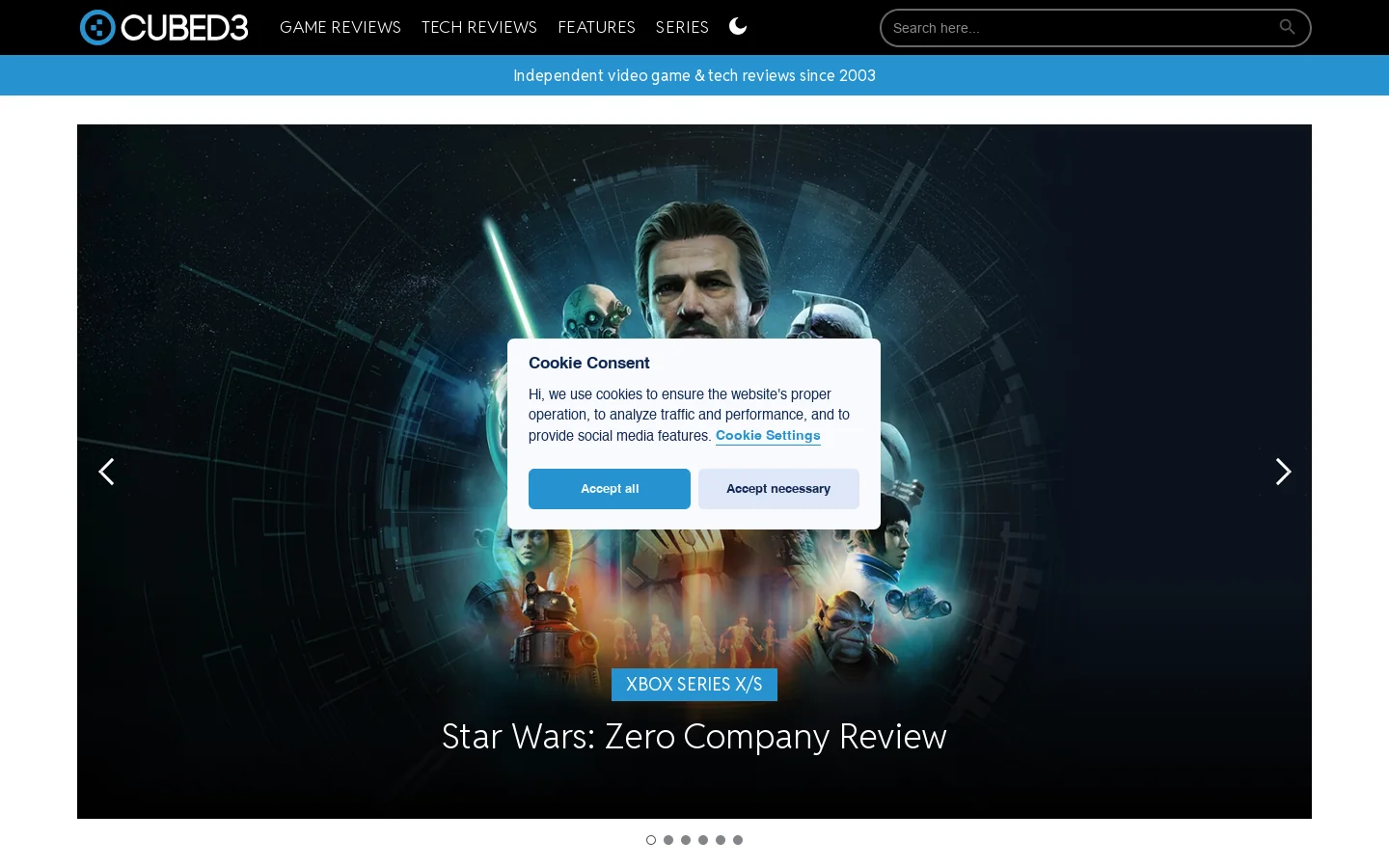 Cubed3 Homepage screenshot