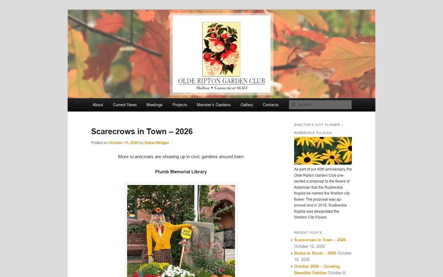 Olde Ripton Garden Club Homepage screenshot