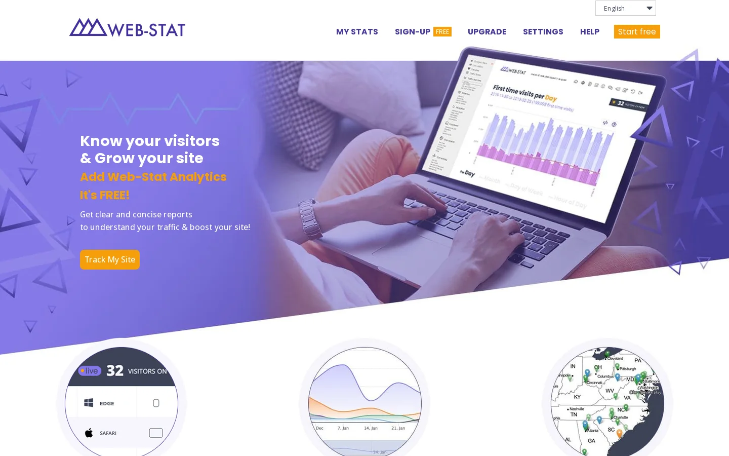 Web-Stat Homepage screenshot
