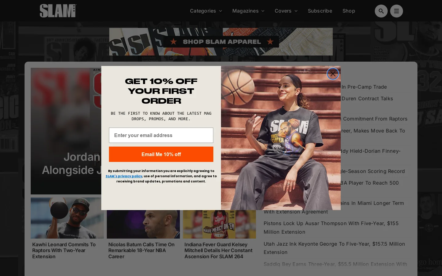 SLAM - Respect the Game Homepage screenshot