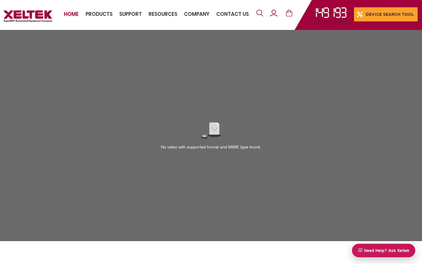 Xeltek Homepage screenshot