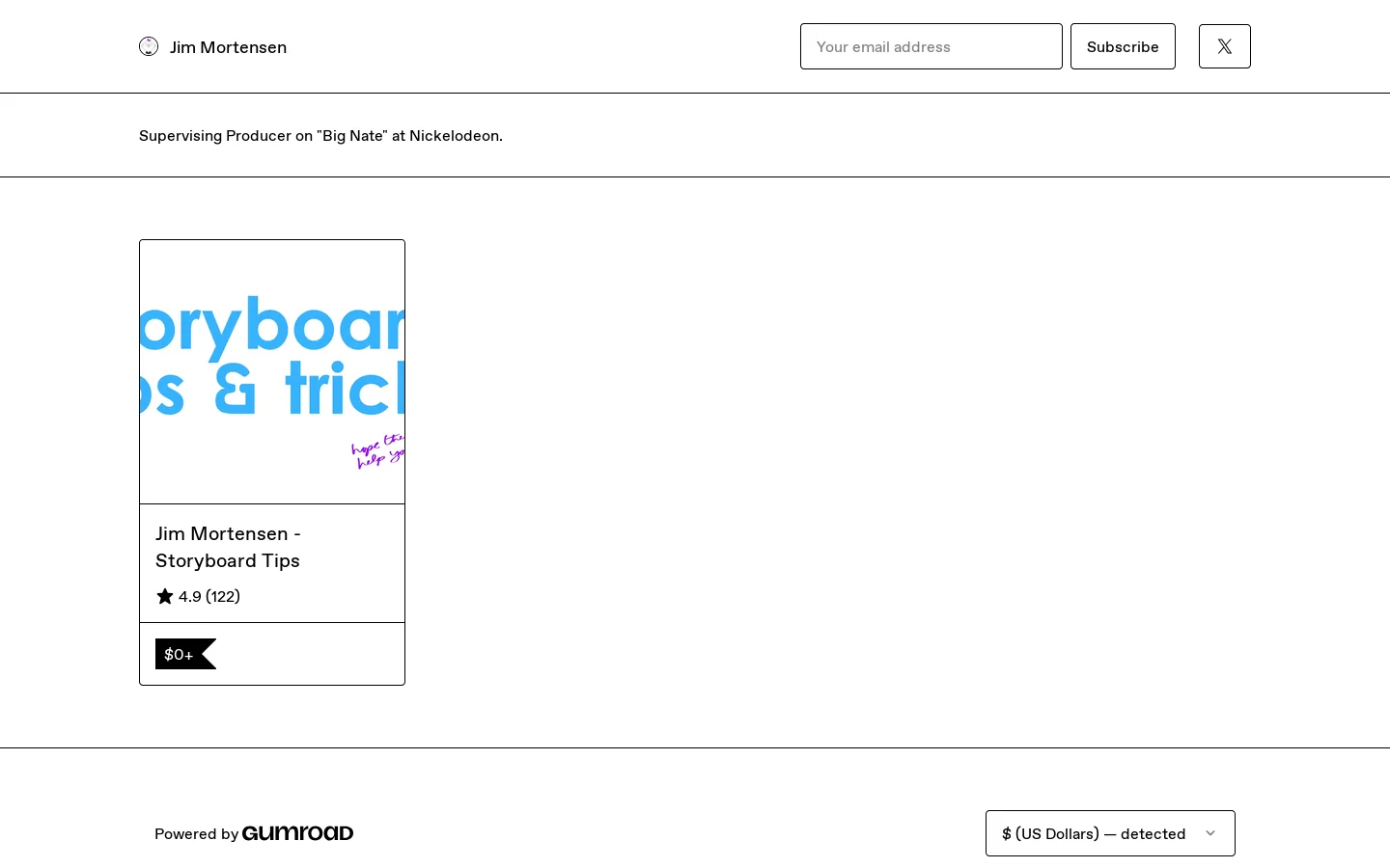 Jim Mortensen Homepage screenshot
