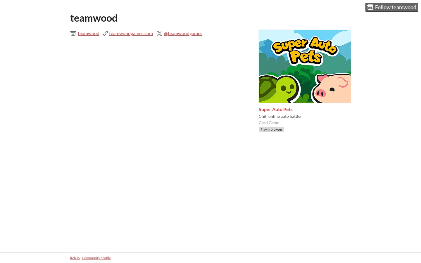 teamwood Homepage screenshot