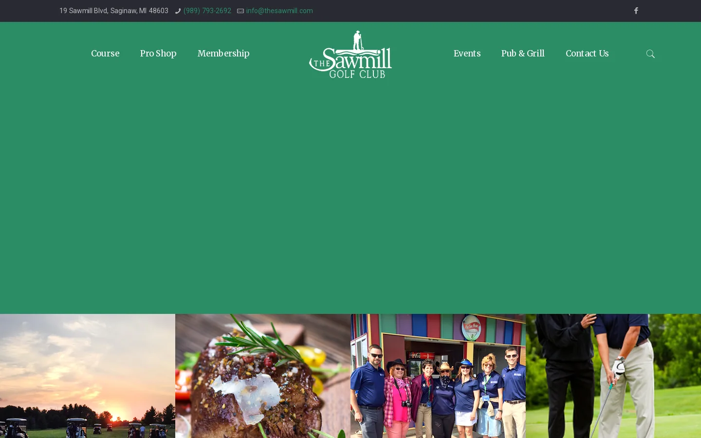 The Sawmill Golf Club Homepage screenshot