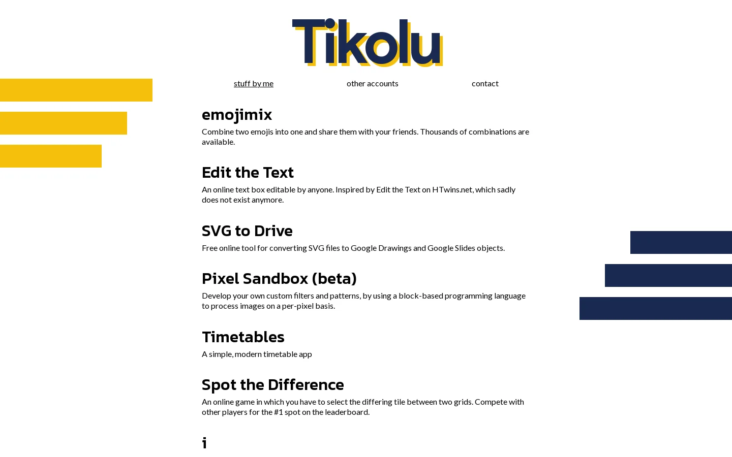 Tikolu Homepage screenshot