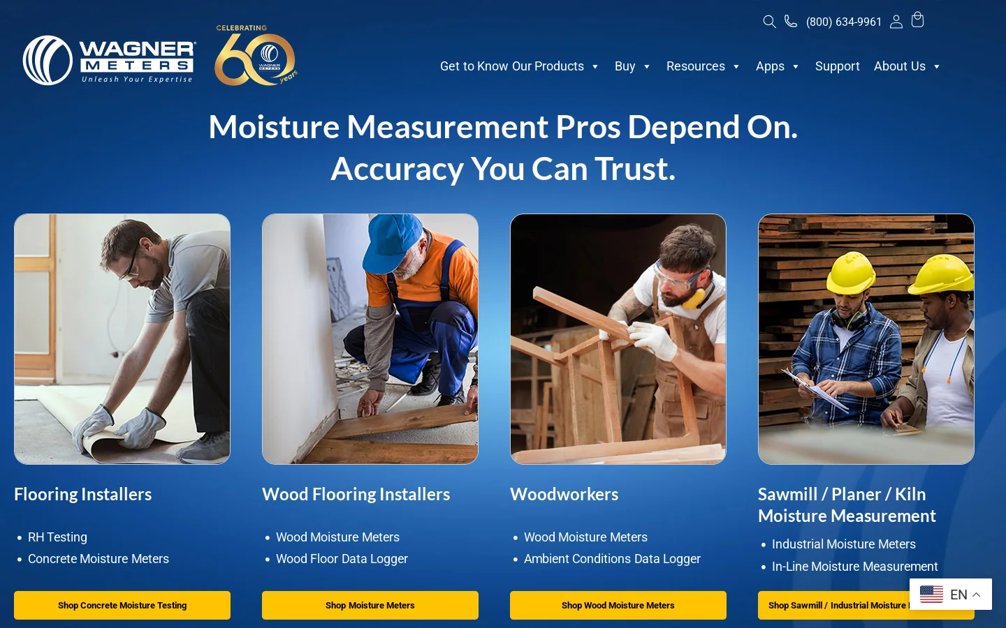 Wagner Meters Homepage screenshot