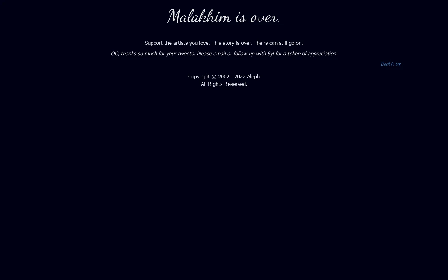 Malakhim Homepage screenshot