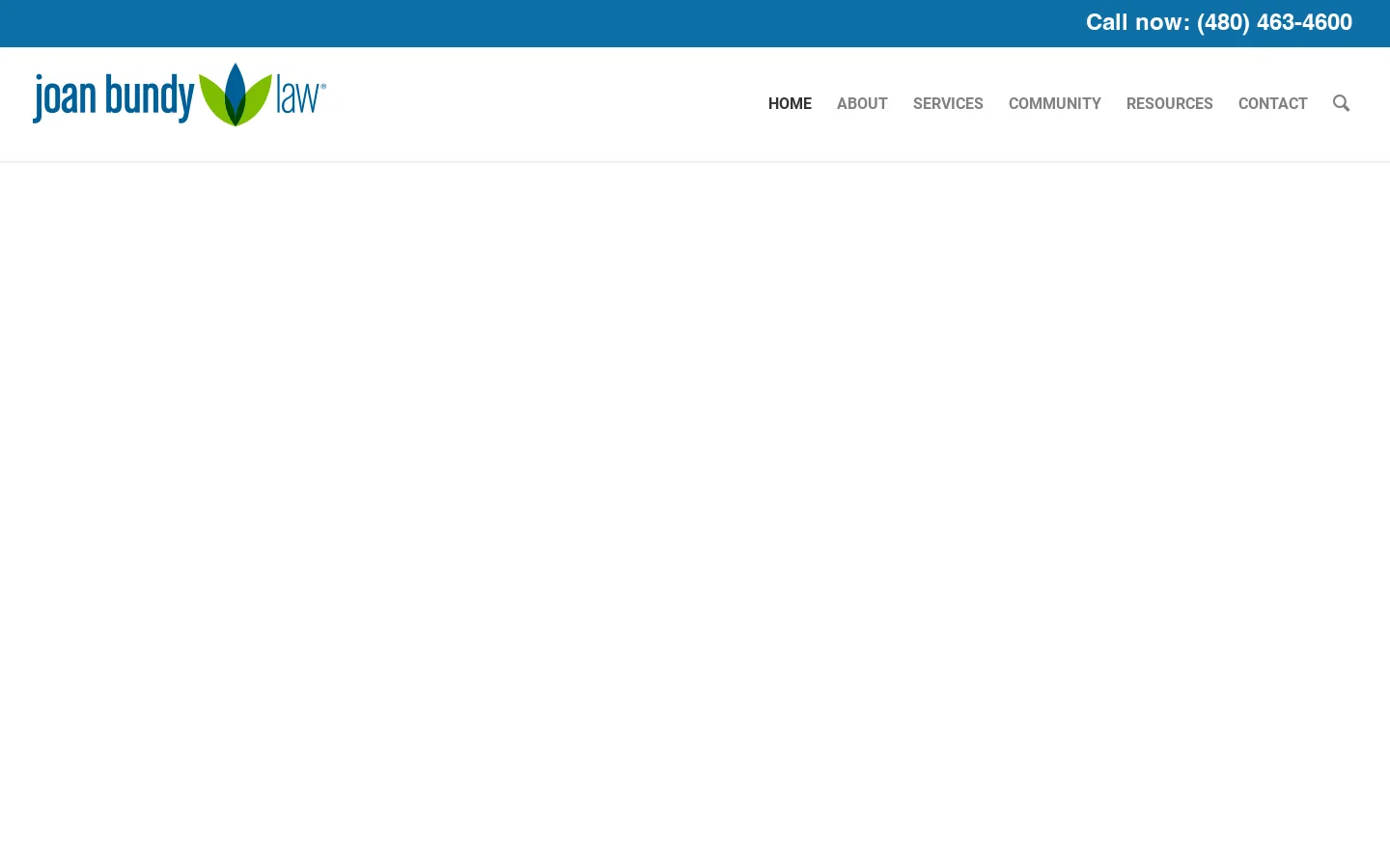 Joan Bundy Law Homepage screenshot