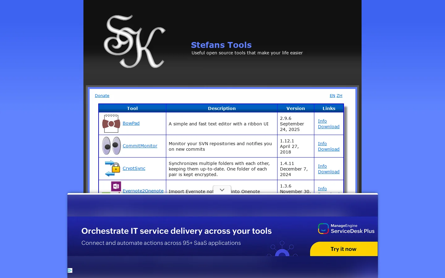 Home - Stefans Tools Homepage screenshot