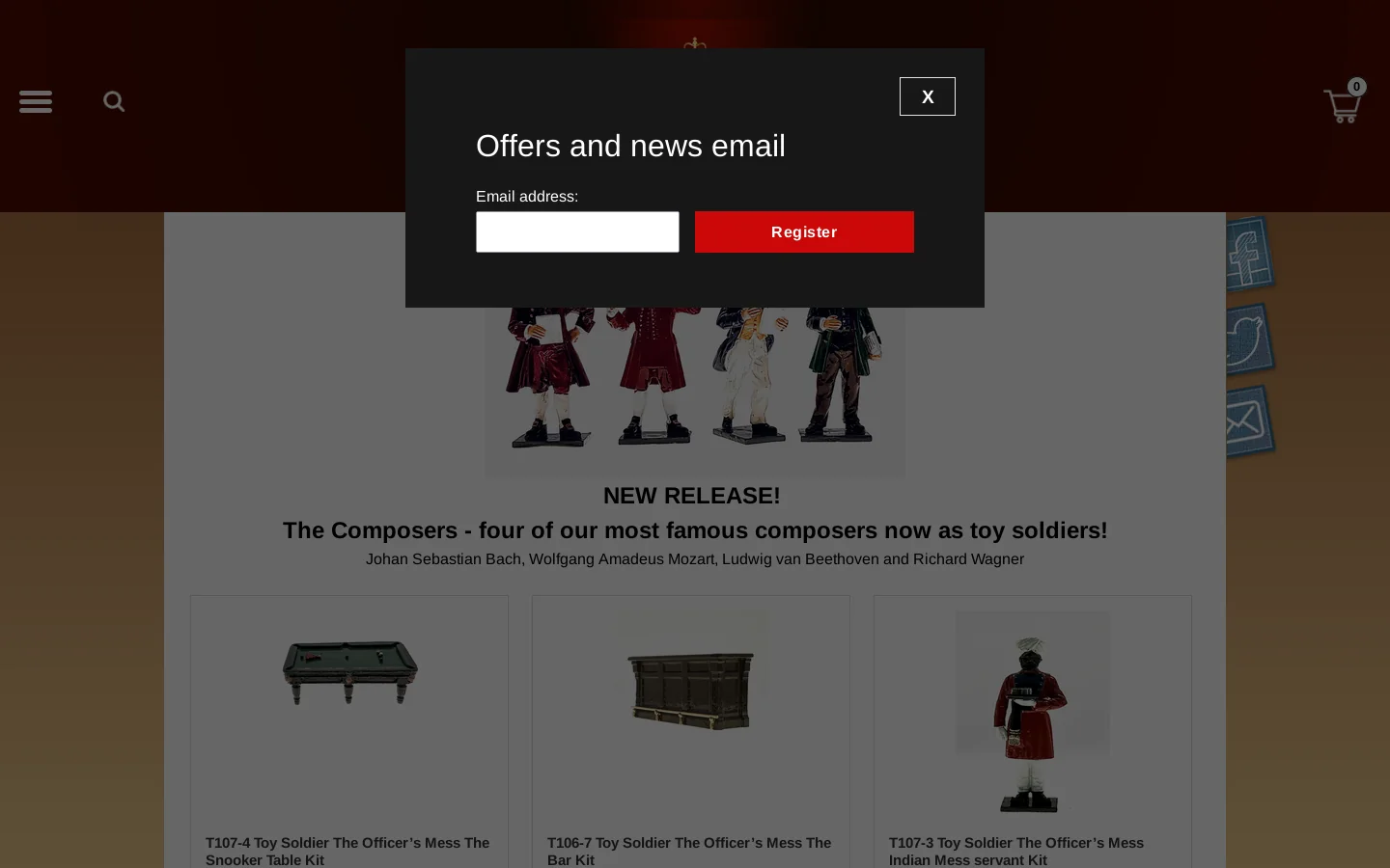 Tradition of London Toy Soldiers Th Composers Classical Composers Living History Modern days Homepage screenshot