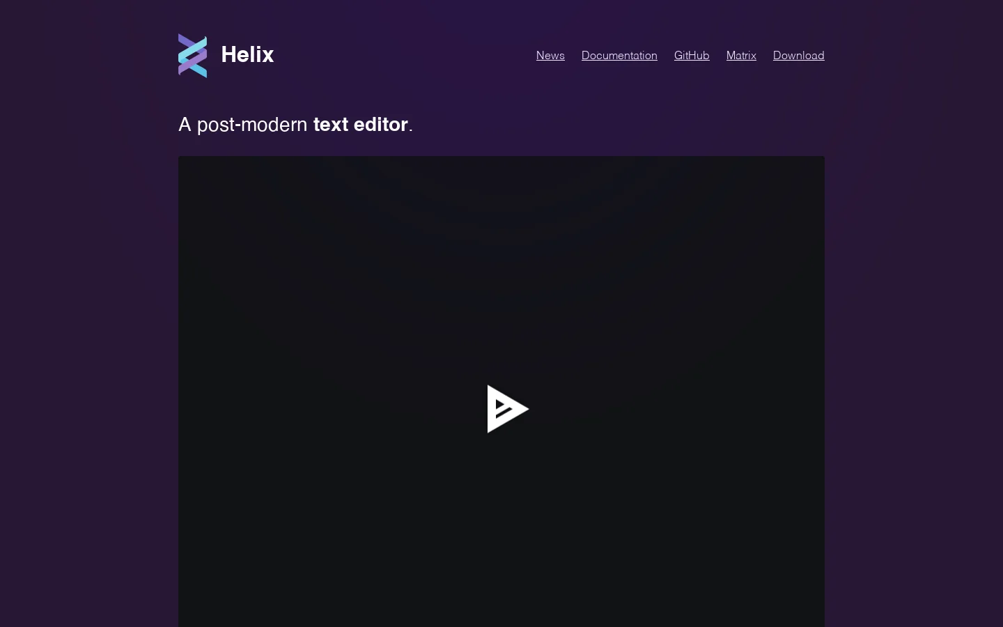 Helix Homepage screenshot