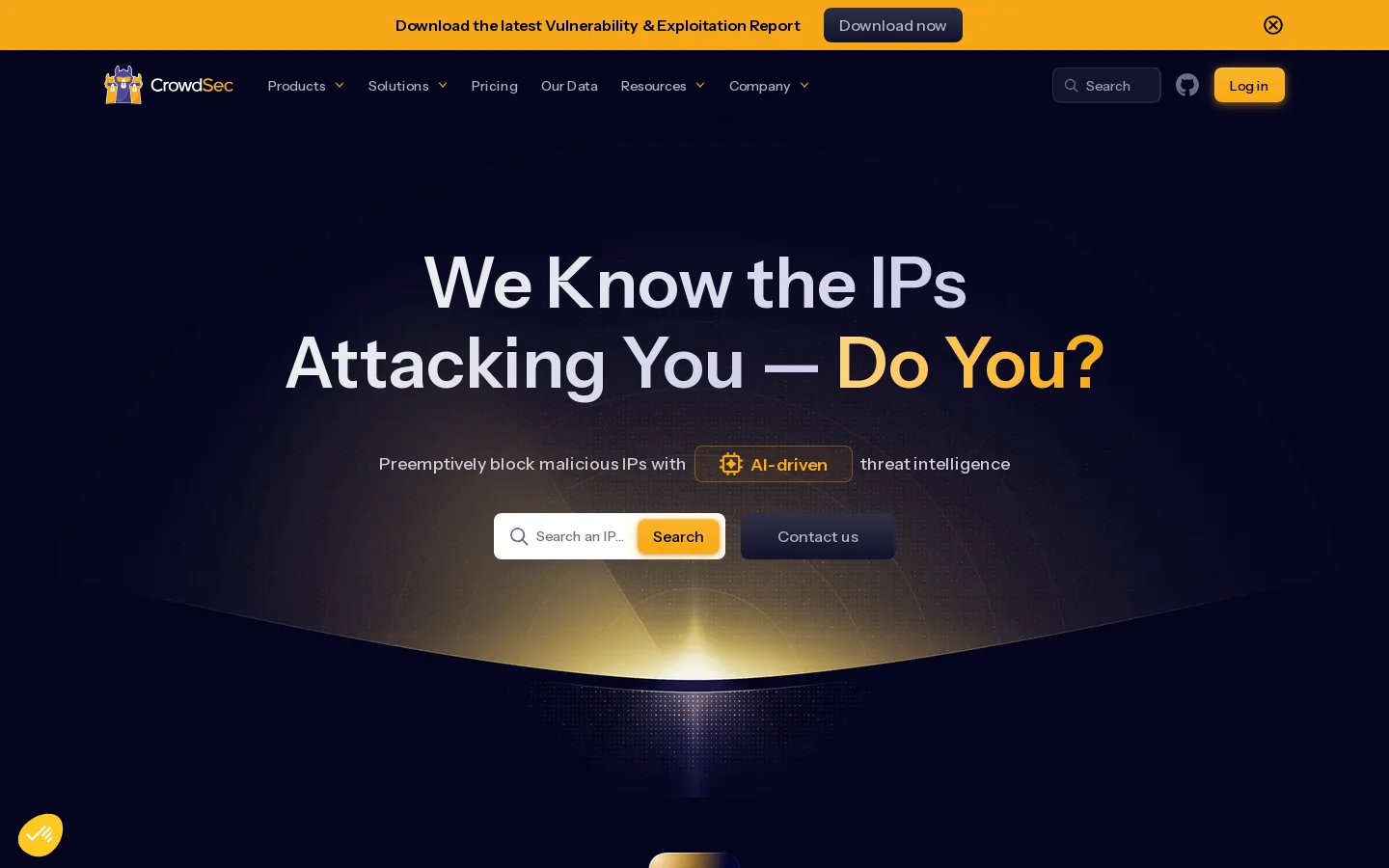 CrowdSec Homepage screenshot