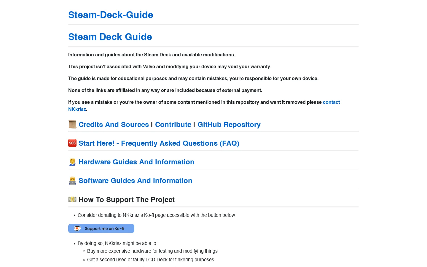 Steam Deck Guide | Steam-Deck-Guide Homepage screenshot