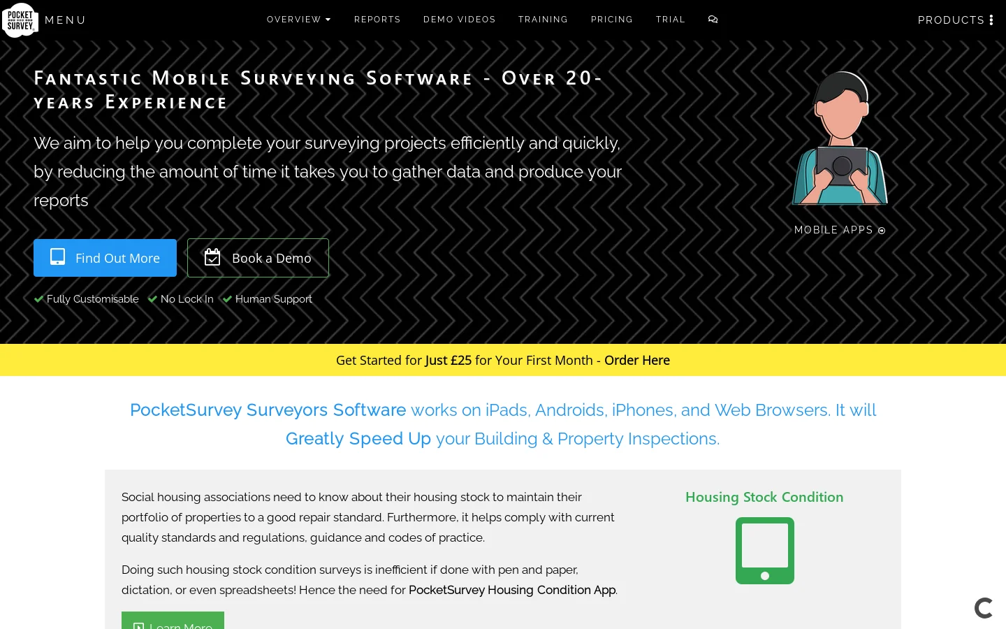 Building & Compliance Surveying Software for Phones & Tablets Homepage screenshot