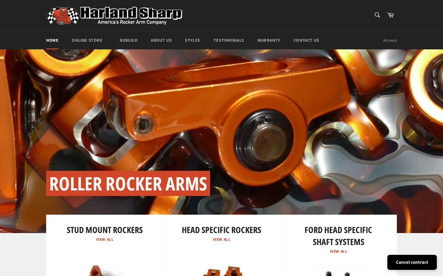Harland Sharp Homepage screenshot