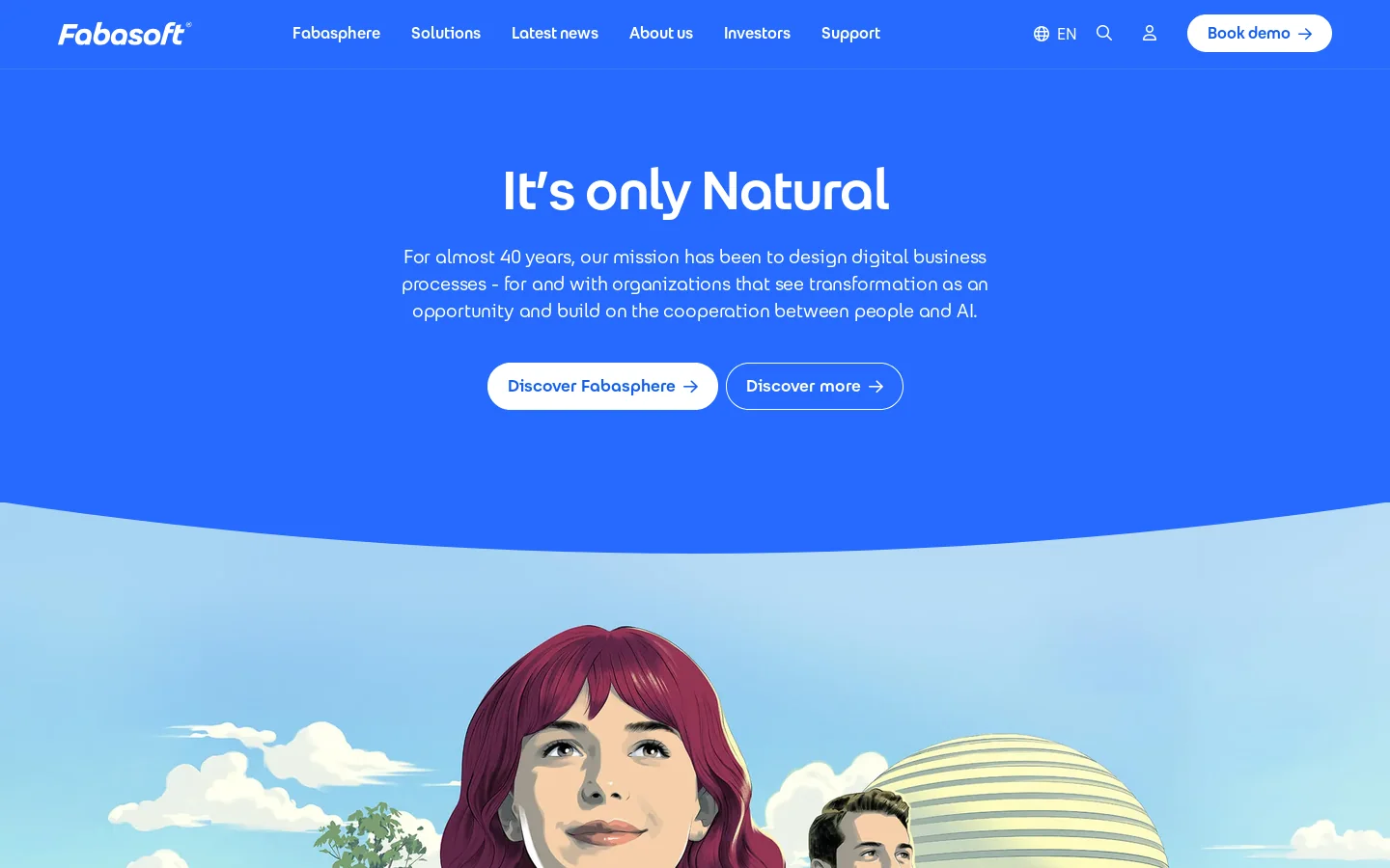 Fabasoft Homepage screenshot