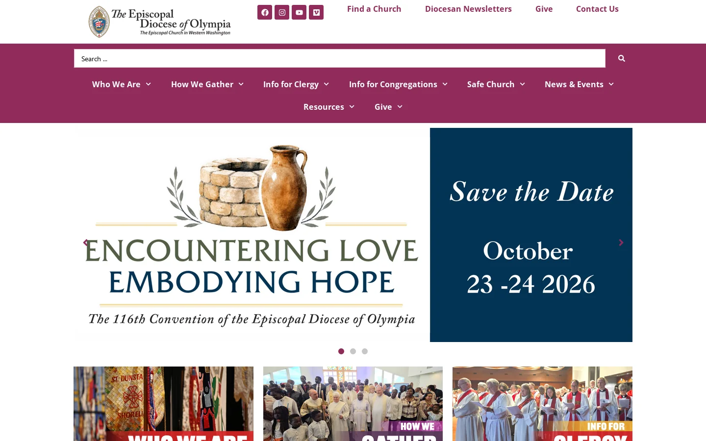 The Episcopal Diocese of Olympia - The Episcopal Diocese of Olympia Homepage screenshot