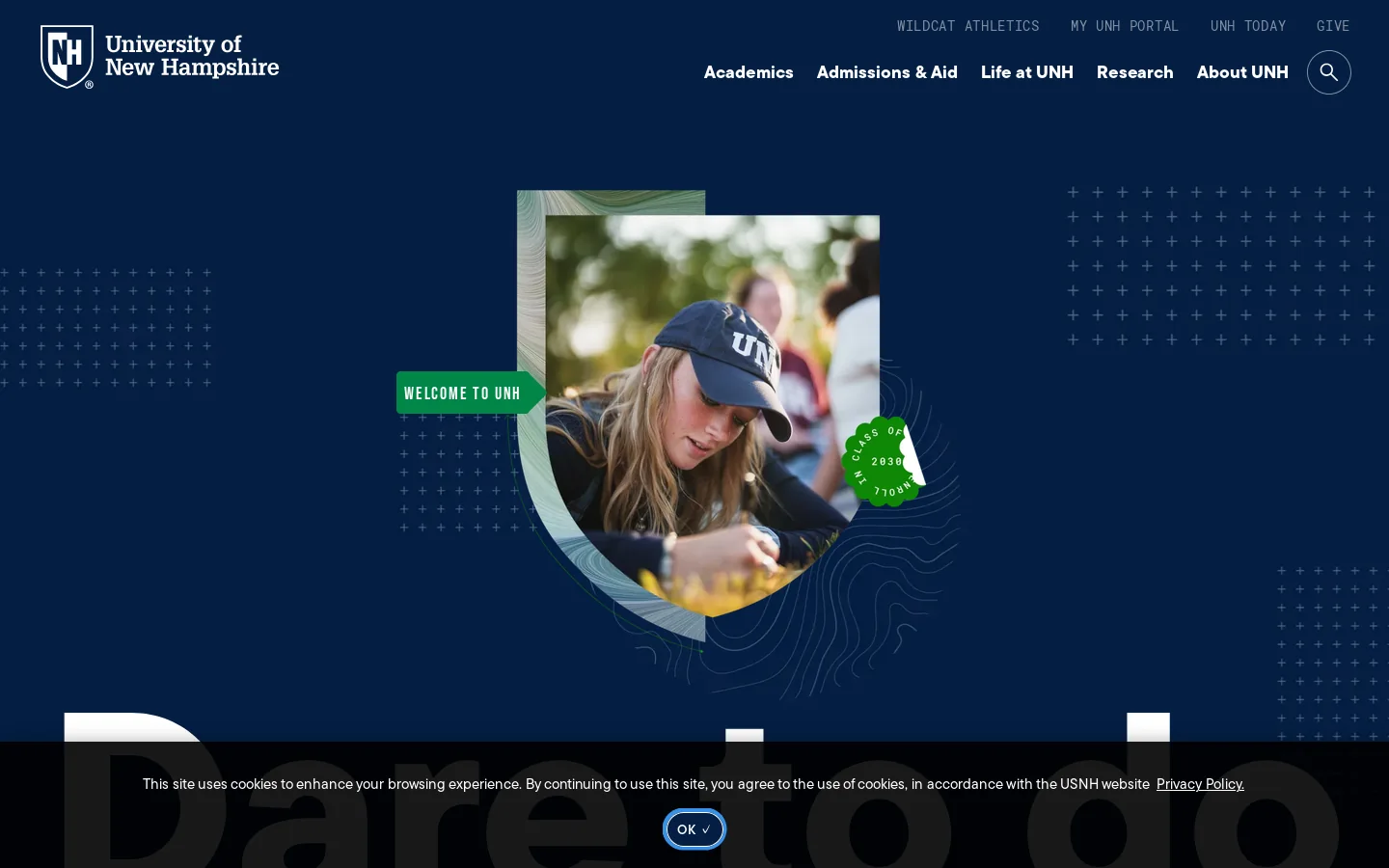 University of New Hampshire [UNH] | University of New Hampshire Homepage screenshot