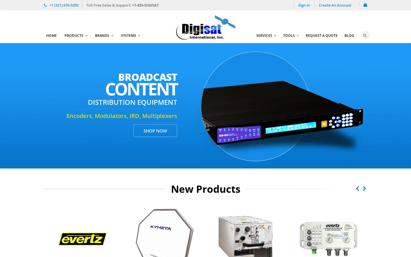 Digisat VSAT Satcom Satellite Communications Systems Equipment Solutions Services Homepage screenshot