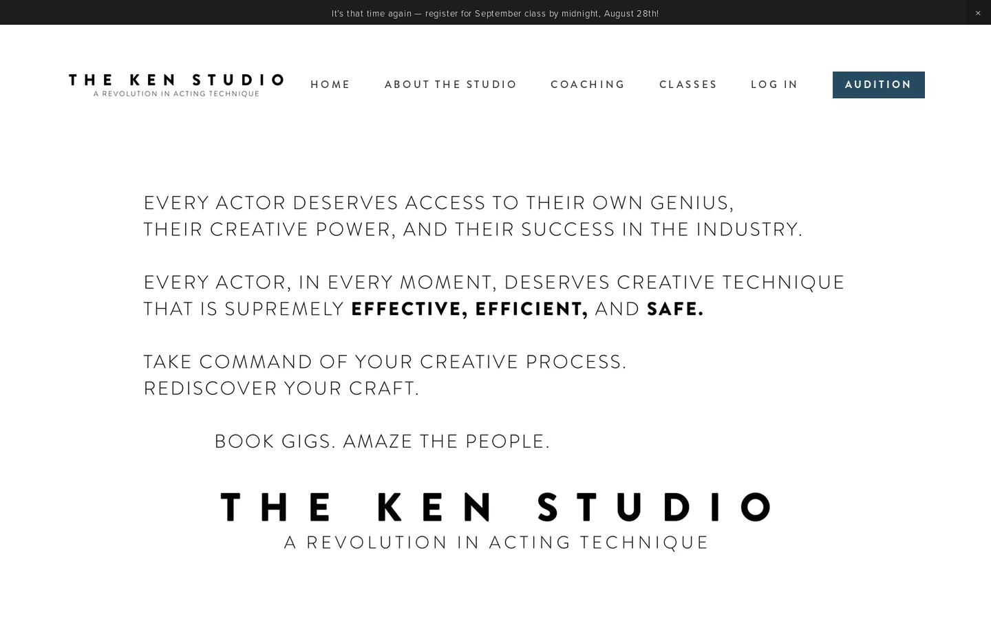 The Ken Studio Homepage screenshot
