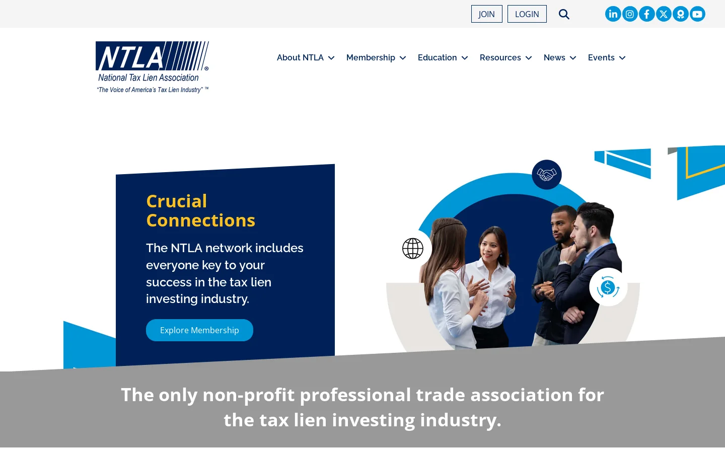 National Tax Lien Association (NTLA) | Tax Lien Investing Industry Homepage screenshot