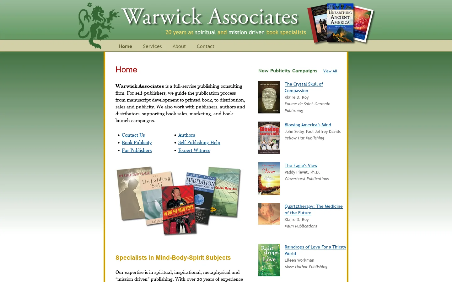 Warwick Associates Homepage screenshot
