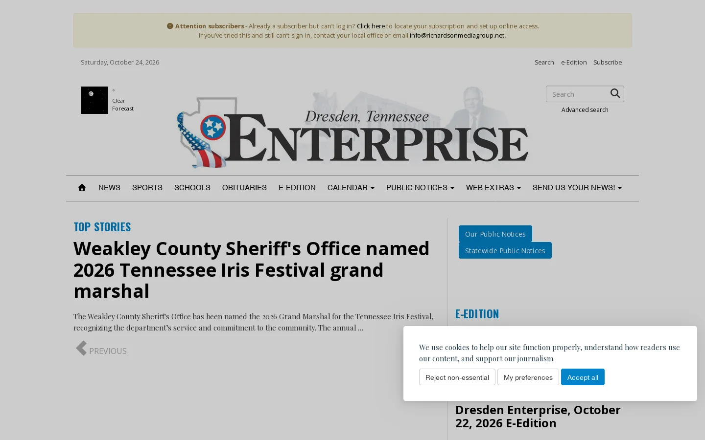 Dresden Enterprise Homepage screenshot