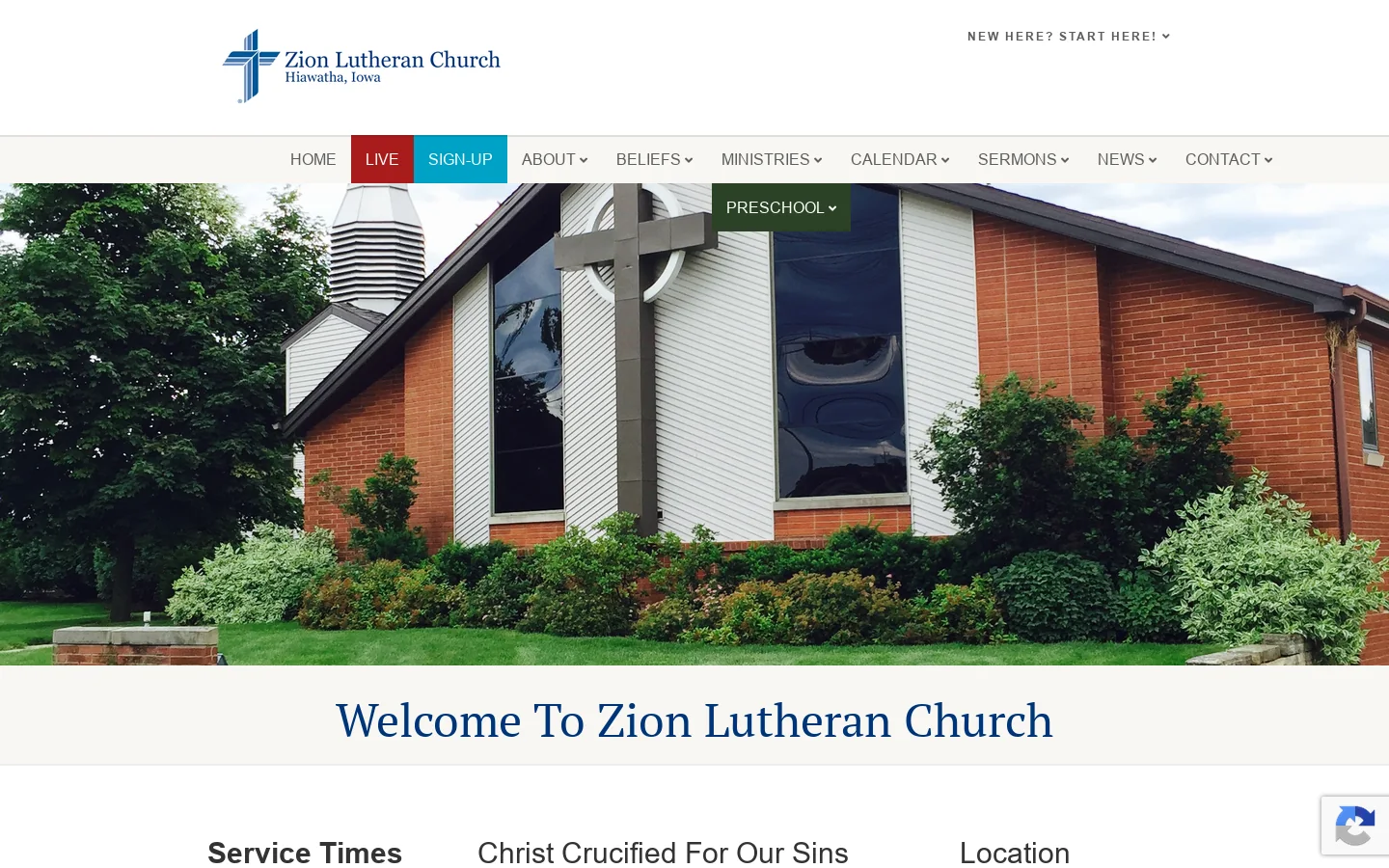 Zion Lutheran Church – Hiawatha, Iowa ∙ LCMS Homepage screenshot
